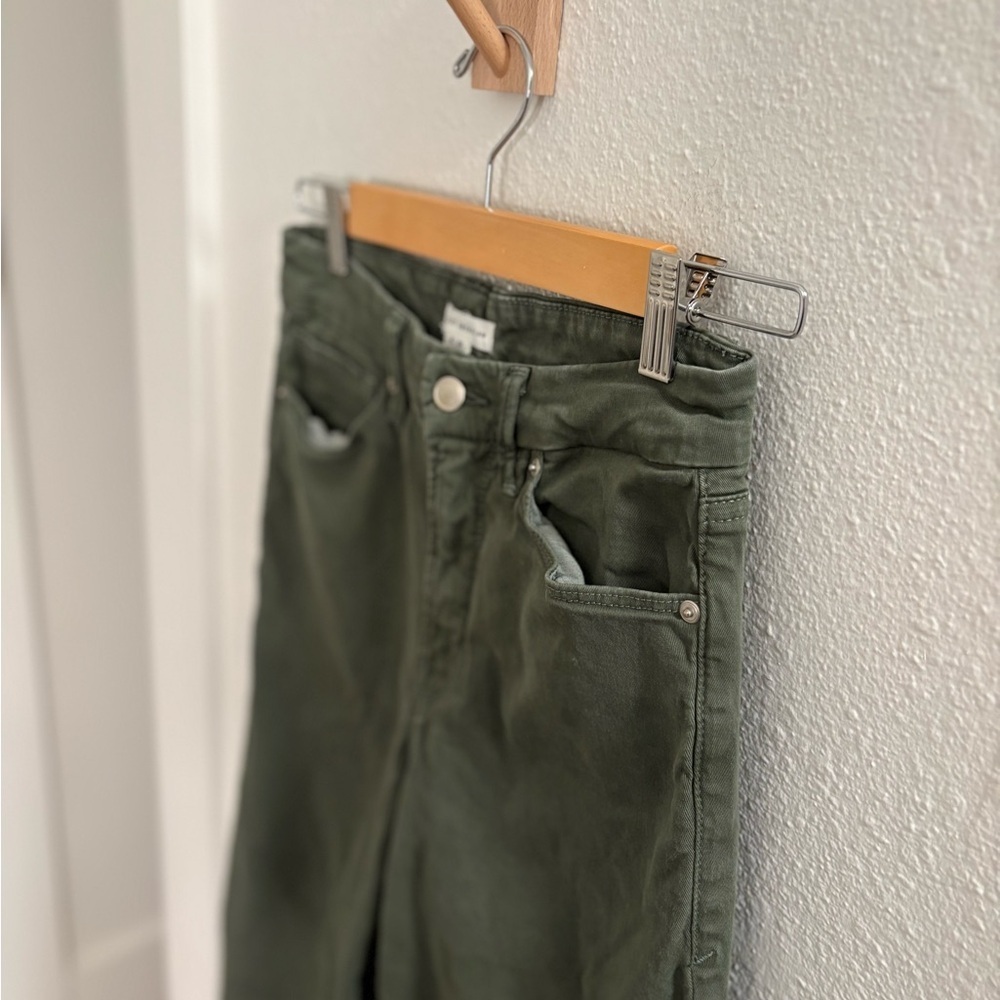 Good American Olive Green Wide-Leg Jeans - Picture 4 of 8
